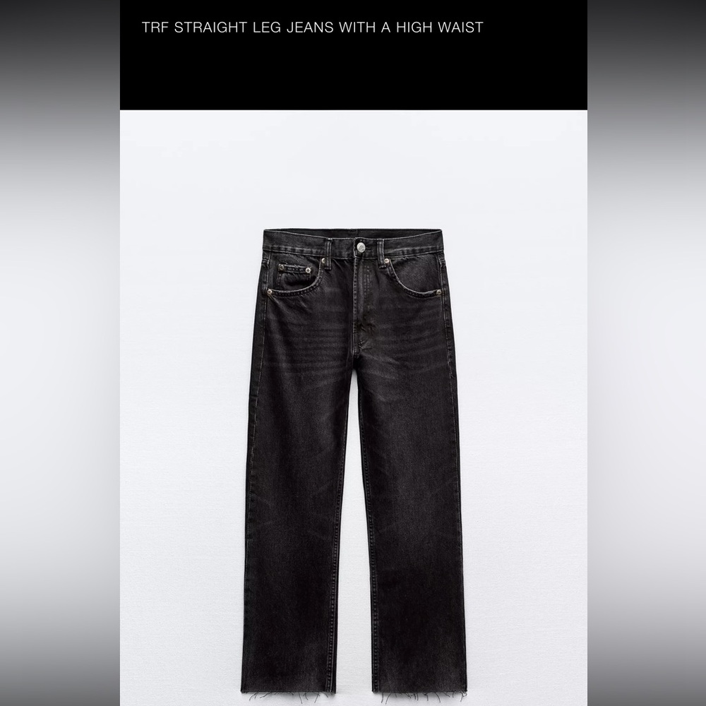 Zara Straight High-Rise Ankle Length Jeans